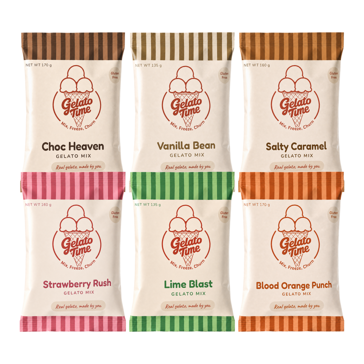 Starter 6: one of each Gelato Time flavour